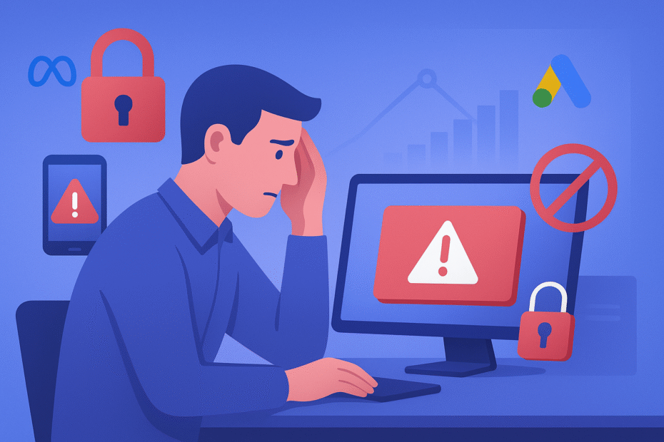 Conta bloqueada anúncios